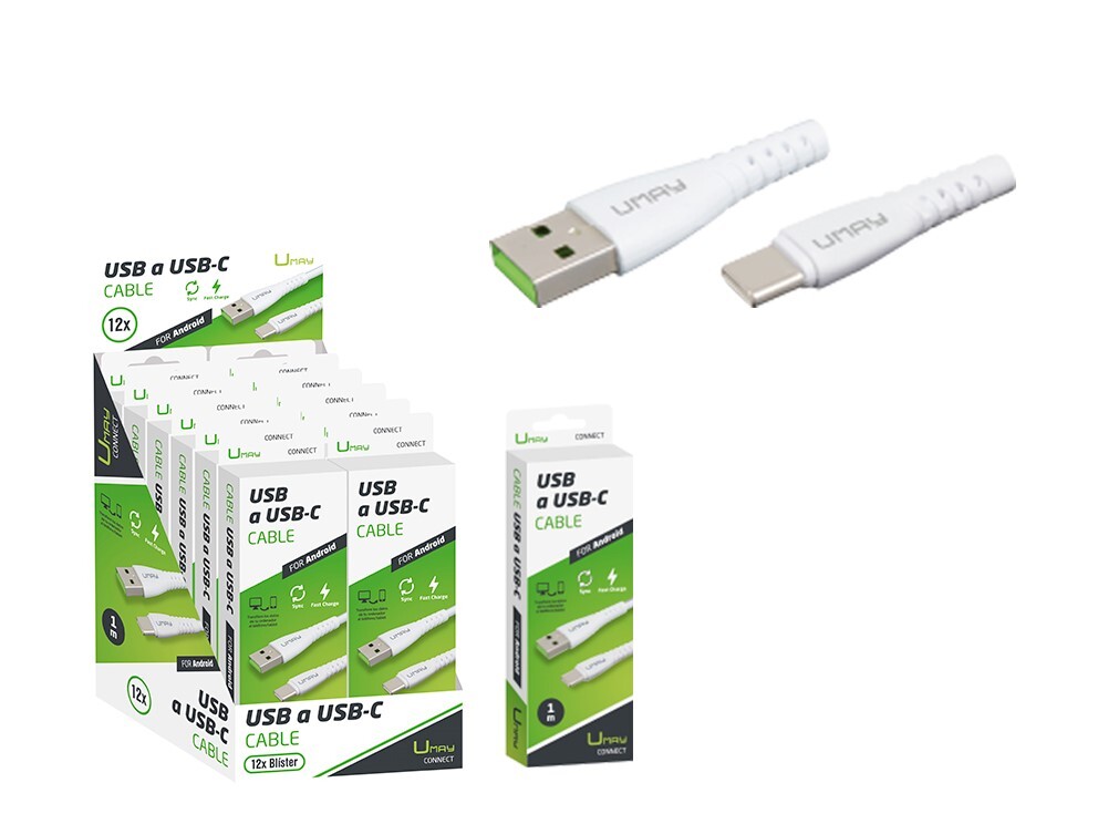 [331748] Cable cargador rápida USB a USB-C tipo C Umay