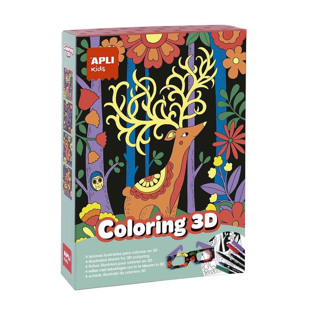 [18867] Juego para colorear con efecto 3D Apli +5a