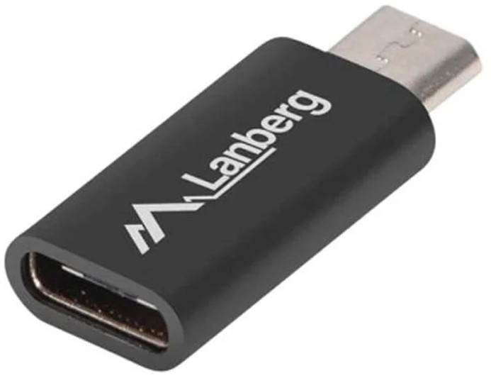 [AD-UC-UM-02] ADAPTADOR LANBERG USB 2.0 TIPO-C MACHO/MICRO-B HEMBRA NEGRO Lanberg
