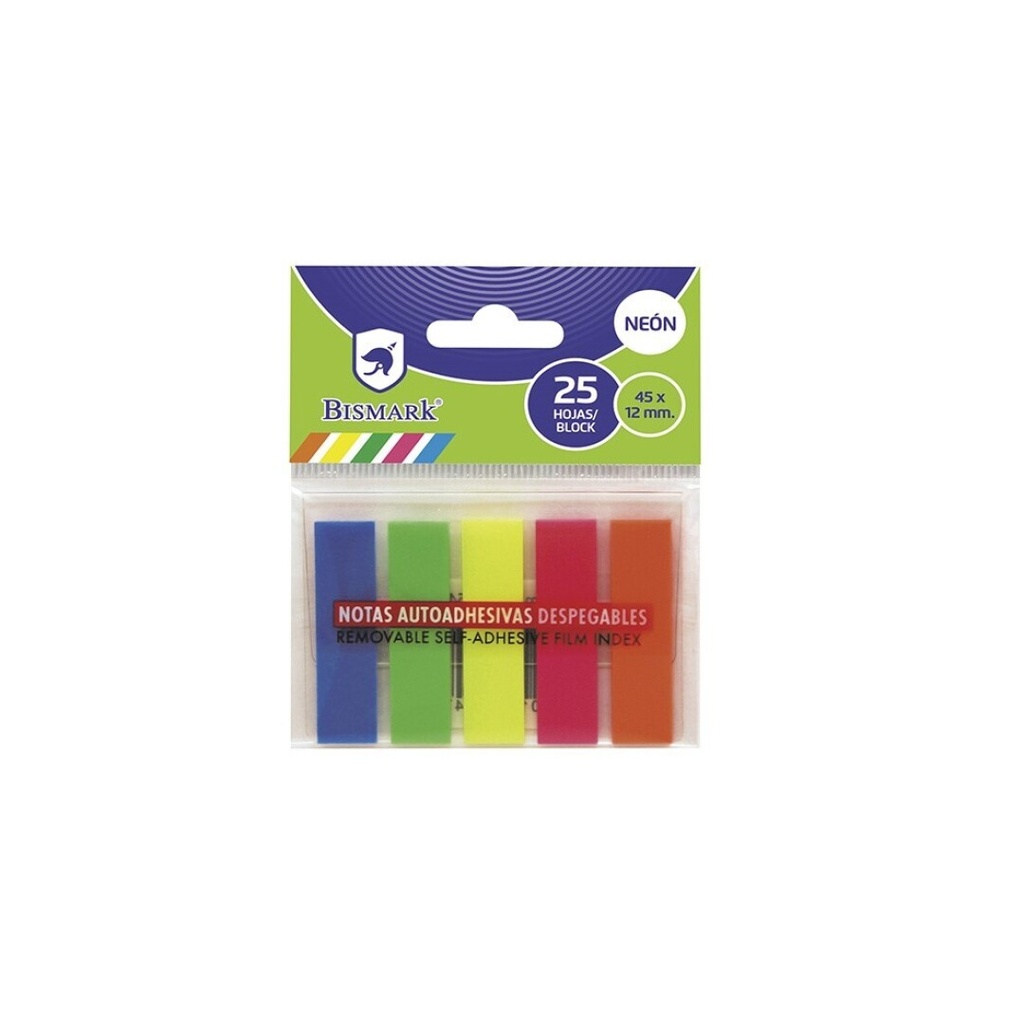 [318276] Índices adhesivos 5 colores neon Bismark