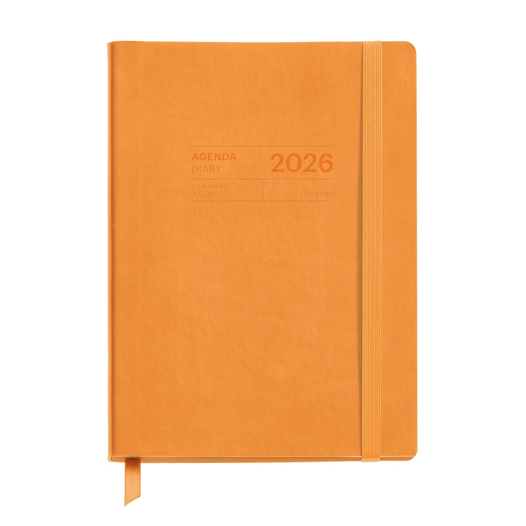 [MR26944] Agenda Escolar 16 Meses-14X19 Semana Vista Naranja Back To Basics25_26