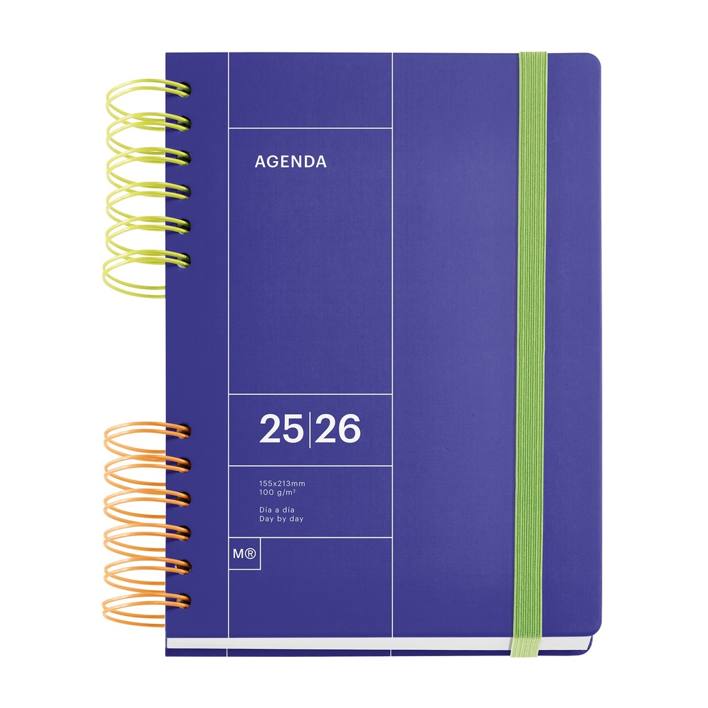 [MR26920] Agenda Escolar Plus Wire-O Día Página Azul Back To Basics 25_26