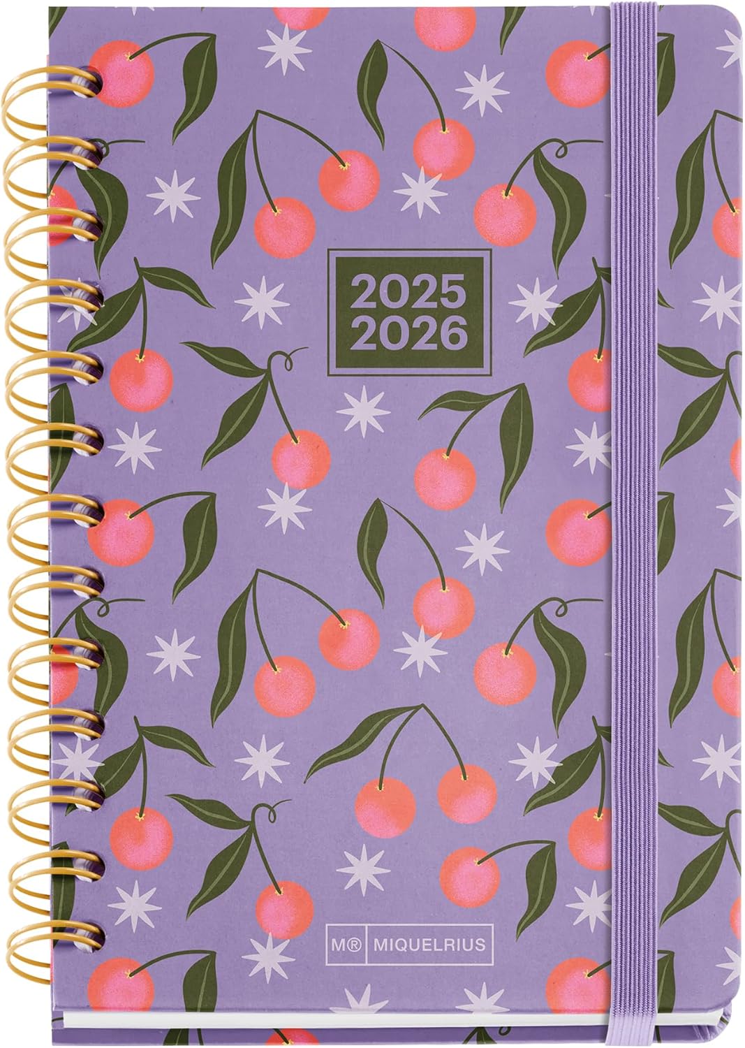 Miquelrius Agenda Semainier 2026 Format A5 (155 X 213 Mm), Couverture En Carton Plastifié, Spirale Et Fermeture élastique, Planning Hebdomadaire, Papier 80 G/m², CAT-EN-PT, Graphite
