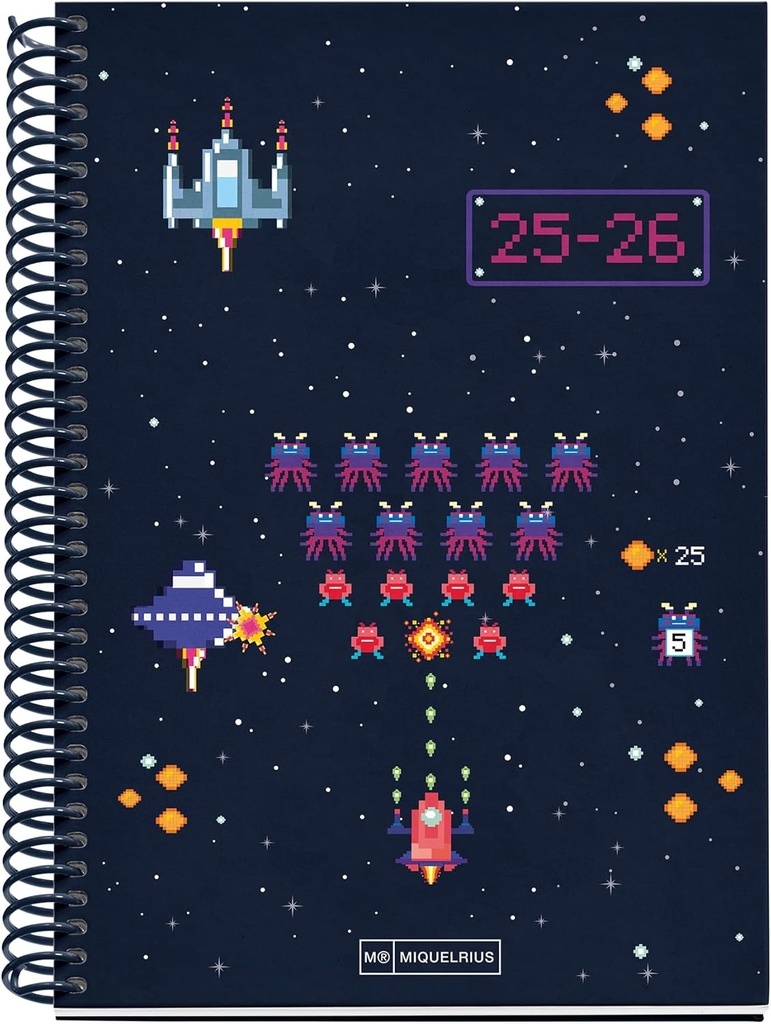 [MR26884] Agenda Escolar Plus Semana Vista Gamer 25_26