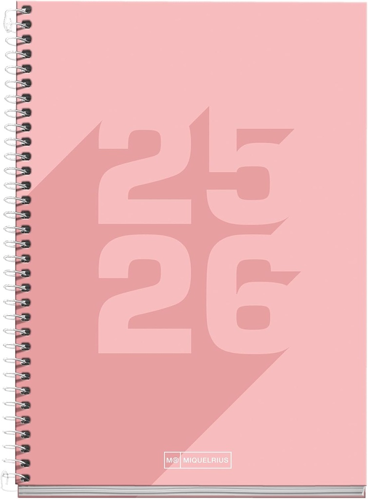 [MR26874] Agenda Escolar Plus Día Página Basic Rosa 25_26