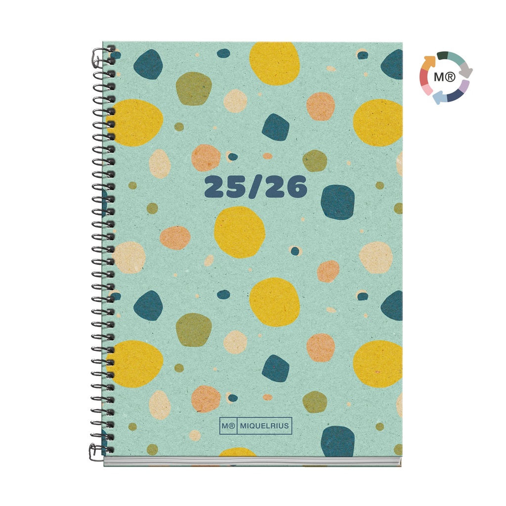 [MR26822] Agenda Escolar Activa Día Página Eco Confetti 25_26