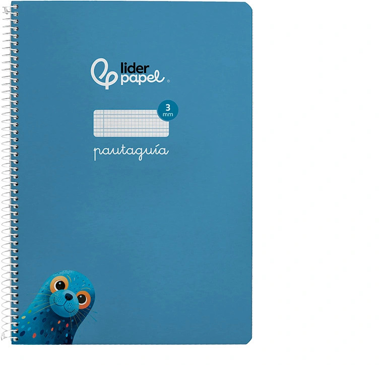 Cuadernos espiral 3X3 pautaguia A4 80h 90g T/D Liderpapel