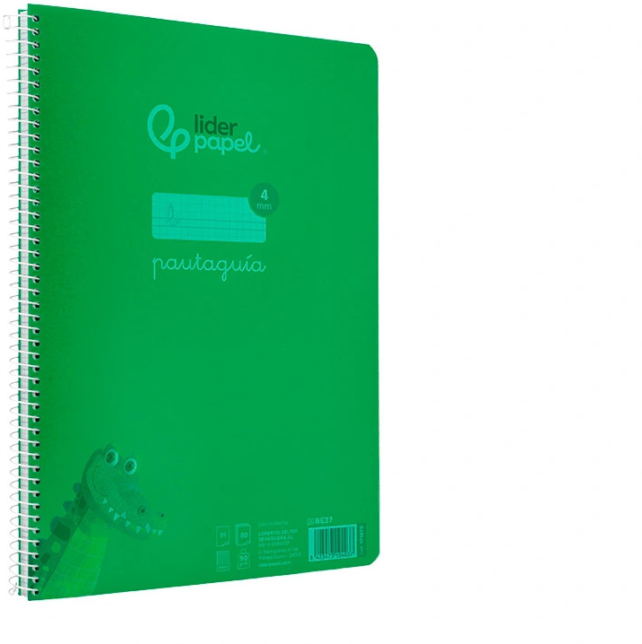 Cuaderno espiral 4X4 pautaguia A4 90g 80h T/P Liderpapel