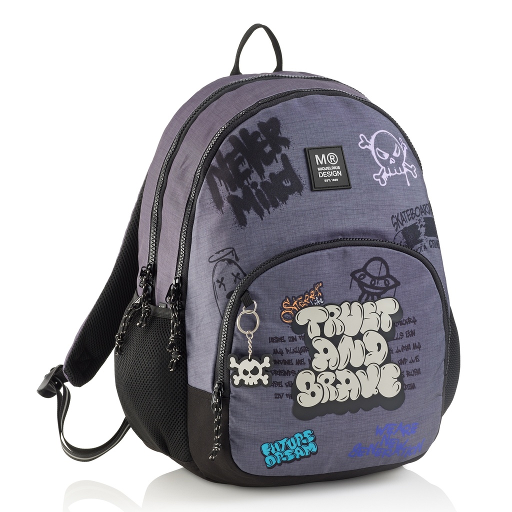 [MR19499] Mochila triple Oslo recicl. Graffitti