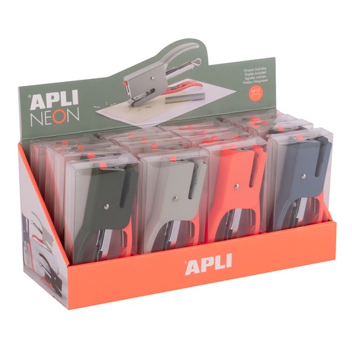 Grapadora Neon para 12hj grapa del 10 Apli