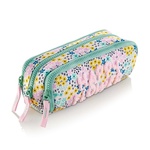 [MR19482] Estuche portatodo Triple Organizador Reciclado Happy Flower Miquelrius