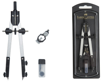 [174035] Compas ajuste rapido con adaptador micrometrico Faber Castell