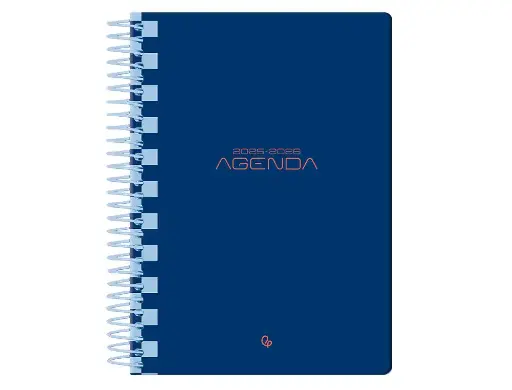  Agenda escolar 25-2 6 espiral classic semana vista A5 bilingüe papel FSC 70gr Liderpapel