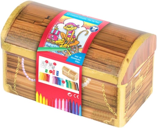 [155536] Rotuladores con connector 33uds. Cofre metálico. Faber-Castell
