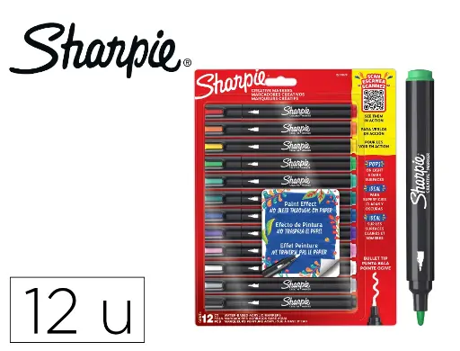 [2201070] Rotuladores acrylic punta redonda 12uds colores surtidos Sharpie