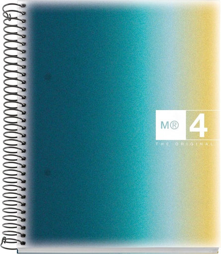 Cuaderno espiral 5x5 A4 90g 80h microperforadas 1B T/P 4T Aurora Miquelrius