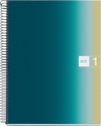 Cuaderno espiral 5X5 A4 90g 80h T/D C/M 4 1 banda 4 taladros microperforado Aurora Miquelrius