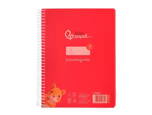 Cuaderno espiral 4X4 pautaguia A5 90g 80h T/P Liderpapel
