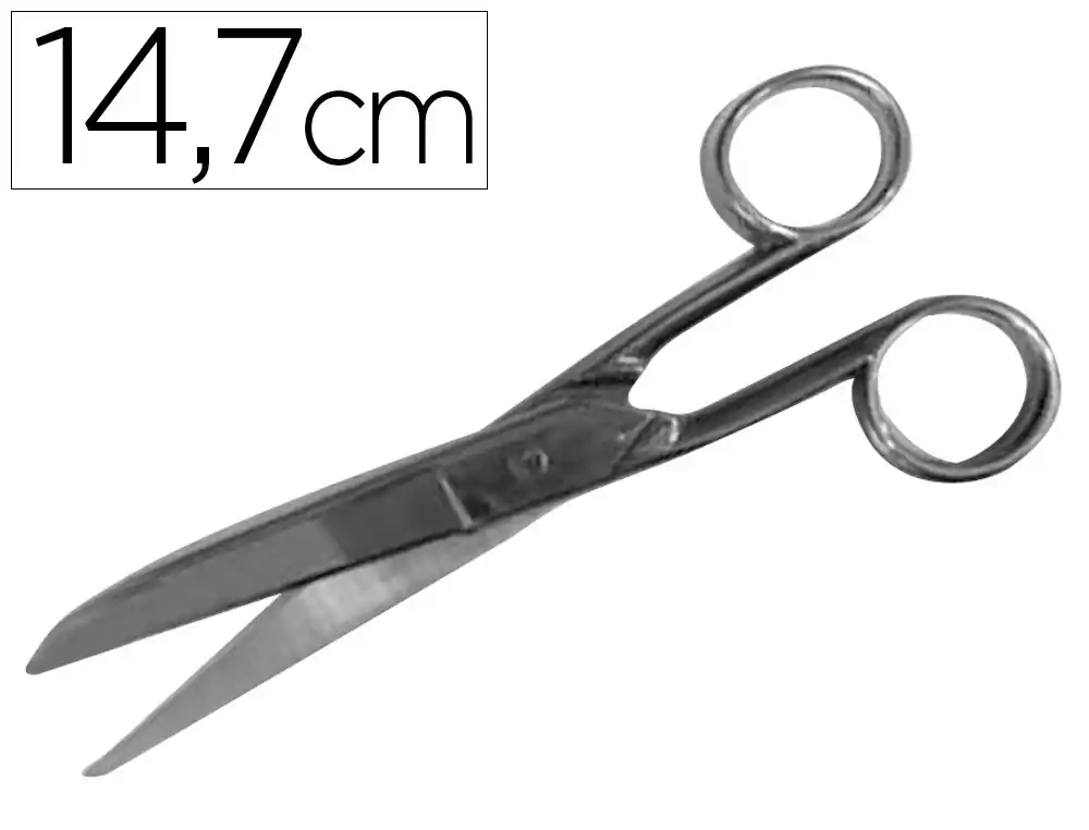 [120-5,7]  Tijera oficina acero inoxidable 5,7" 14,7cm Liderpapel