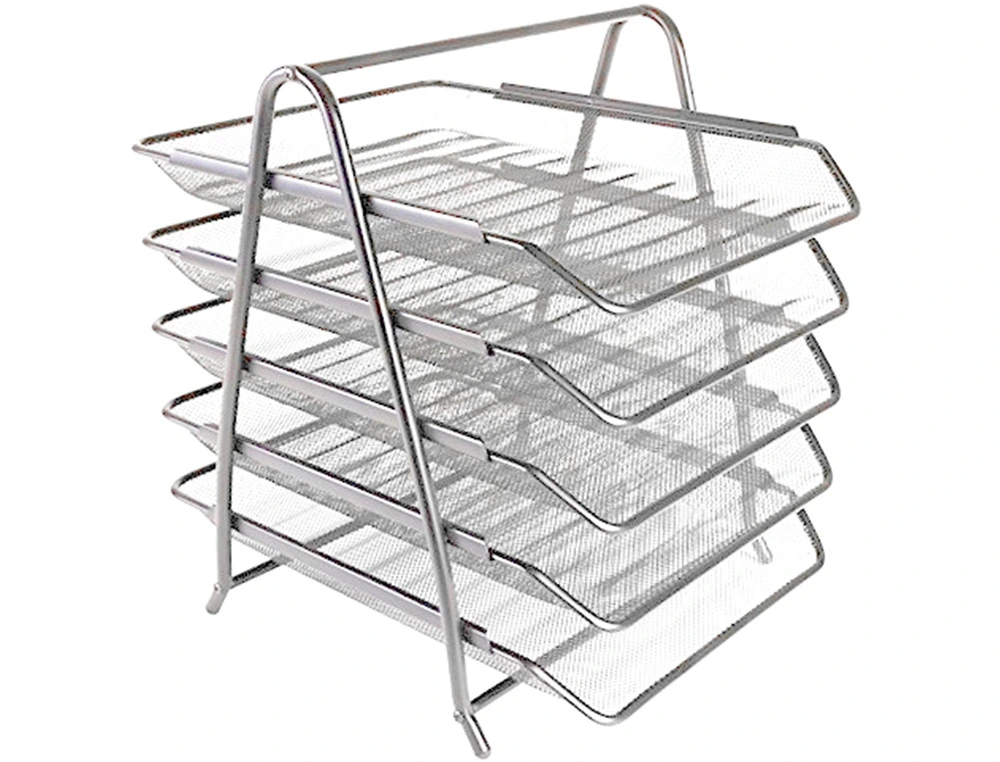  Bandeja sobremesa metálica rejilla 5 bandejas movibles 350x275x375mm Q-connect