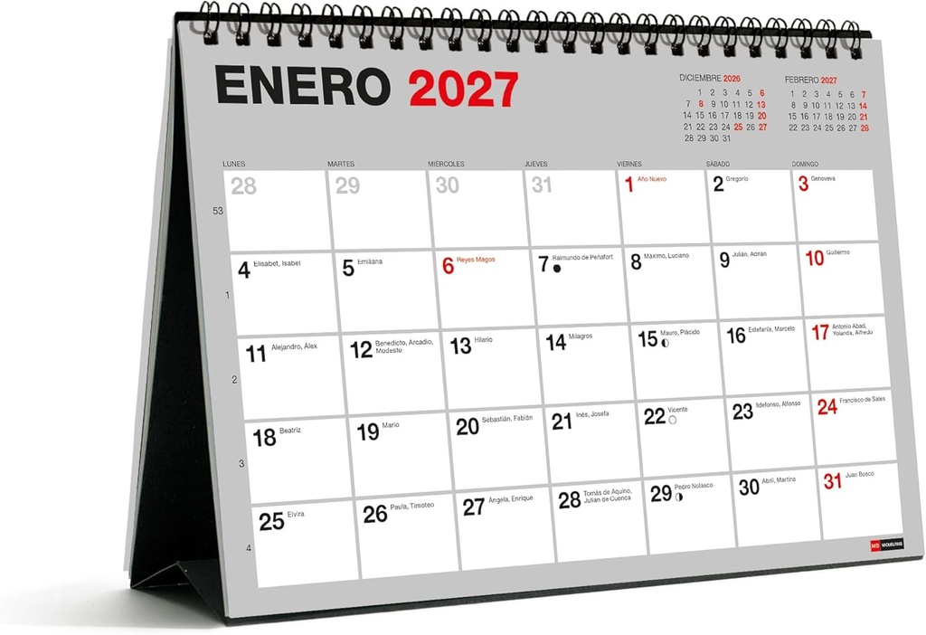 [MR28410] Calendario 18 meses SOBREM.A5 P/ESCR.BASIC 26_27 Miquelrius
