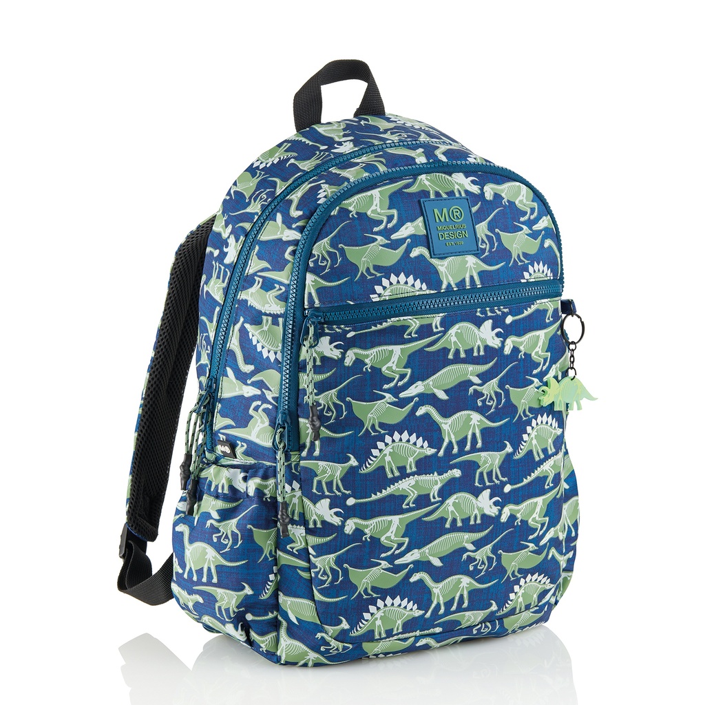[MR19787] Mochila Triple Lisboa Reciclada Fossil dinosaurios Brilla en la Oscuridad Miquelrius