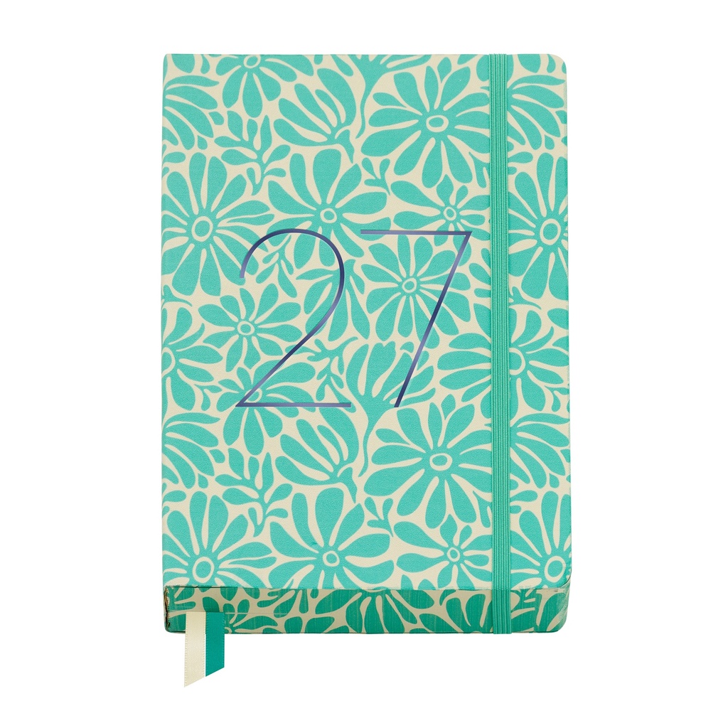 [MR22799]  Agenda 2027 Día por Página 14 x 19 cm, Español, Floral Fusión Miquelrius