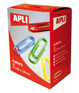 [11723] CLIPS COLORES Nº2 100UX32MM APLI