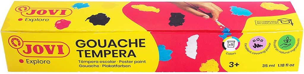 [505] Tempera escolar 35ml 5 colores Jovi