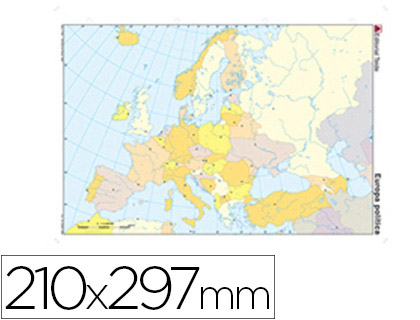[24589] MAPA EUROPA POLITICO MUDO COLOR A4