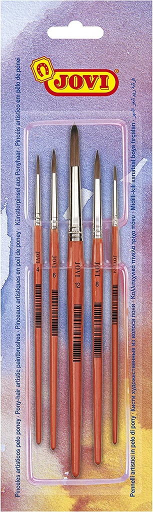 [8185] PINCELES ACUARELA BLISTER 5UD JOVI