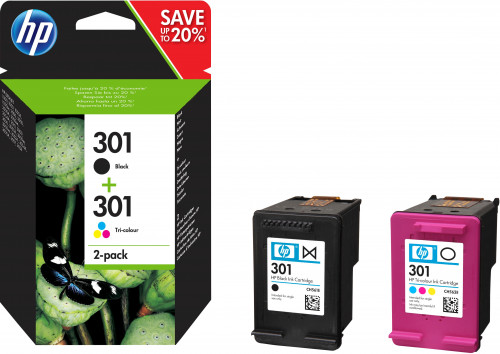 [N9J72AE] TINTA HP 301 ORIGINAL PACK 2 NEGRO/COLOR