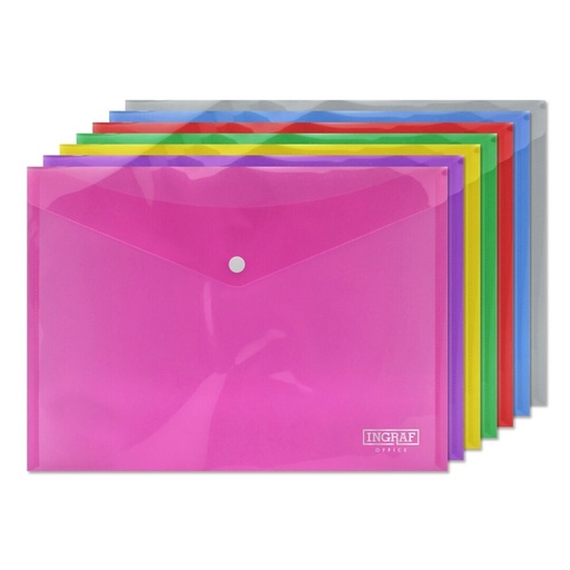 [318475] Sobre dossier broche A4 polipropileno colores surtidos Ingraf
