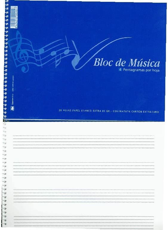 [202] BLOC MUSICA 4º 20H 4 PENTAGRAMA ANCHO