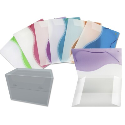 [552140] Carpeta gomas A4+ 34,5x24cm PP bicolor