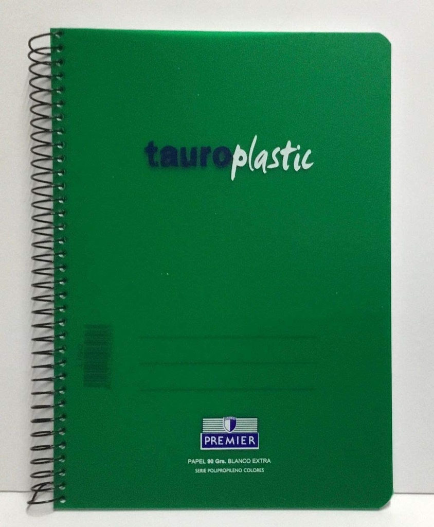 [6485-L-90] Cuaderno Espiral liso 4º 90g 80h T/P colores surtidos Tauroplastic